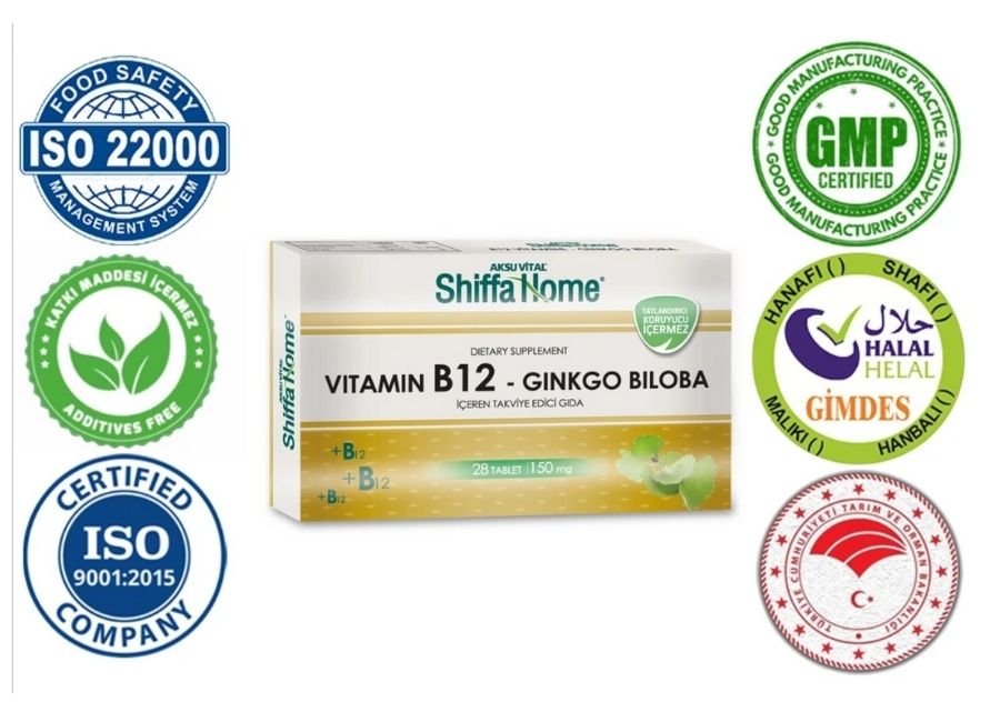 shf-b12-vitamin-28-tablet- Vitamin B12 - Gingko Biloba Tablet - Görüntü 1