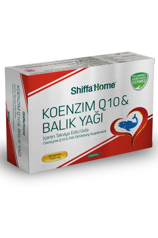 shiffa-home-koenzimq10-balikyagi Koenzim Q10 & Balık Yağı 30 Softjel -1340 mg - Görüntü 1