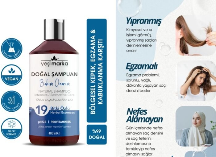 Doğal Bakım Onarım Şampuanı - 19 Bitki Özlü 400 ml - Görüntü 2